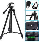 Impaqt Universeel Tripod Camerastatief Inclusief telefoonhouder en Bluetooth shutter - Zwart