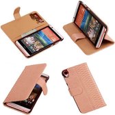 Slang Pink HTC Desire 820 Book/Wallet Case Hoesje