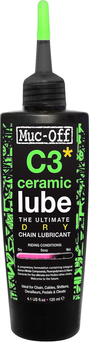 Muc-Off C3 Dry Ceramic Lube smeermiddel 120 ml groen - Muc-Off
