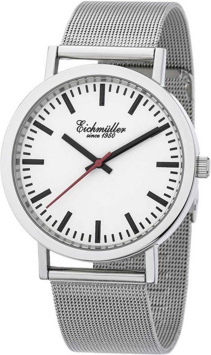 Eichmüller Stationsklok Herenhorloge met Milanaise Horlogeband 40 mm