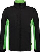 Tricorp Soft Shell Jack Bi-Color - Workwear - 402002 - Zwart / Lime - maat XXS