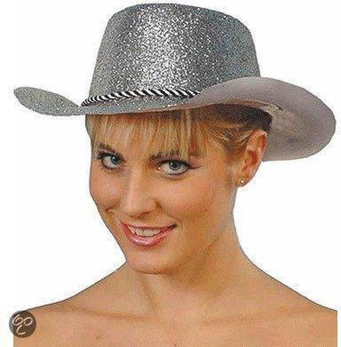 Cowboyhoed glitterhoed zilver | bol.com