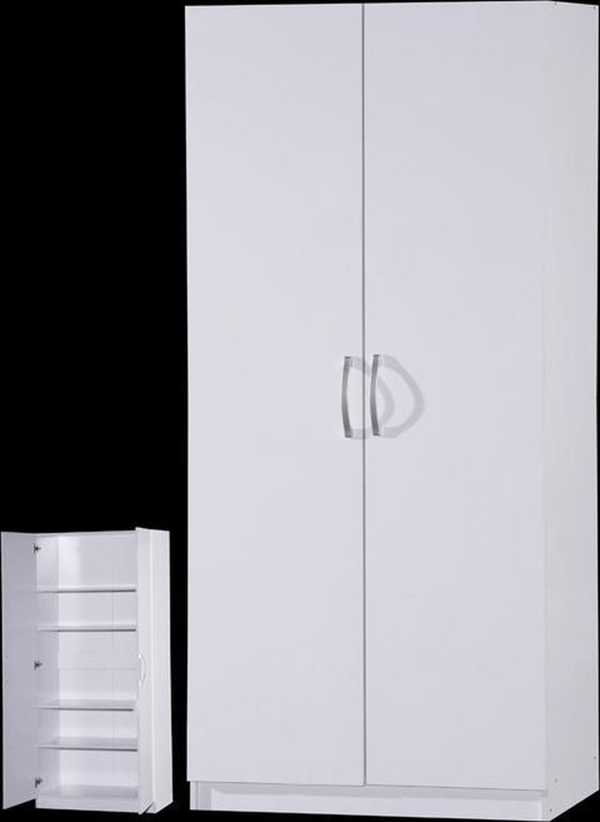 2 deurs linnenkast EDEN 80cm wit | bol.com