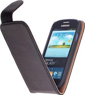 BestCases Zwart Kreukelleer Flipcase HTC One M7