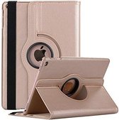 Tablethoes Geschikt voor: Apple iPad 2017 / Tablethoes Geschikt voor: Apple iPad 2018 Draaibaar Hoesje 360 Rotating Multi stand Case - Goud