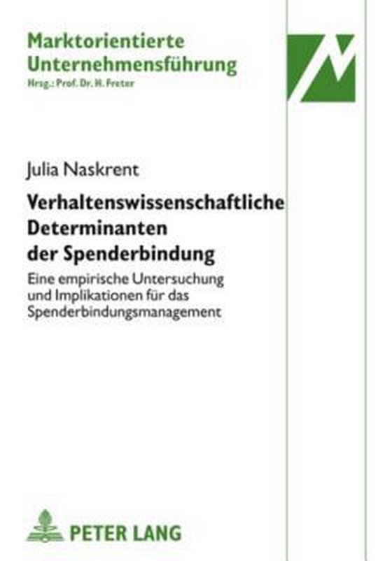 Verhaltenswissenschaftliche Determinanten der Spenderbindung - cover
