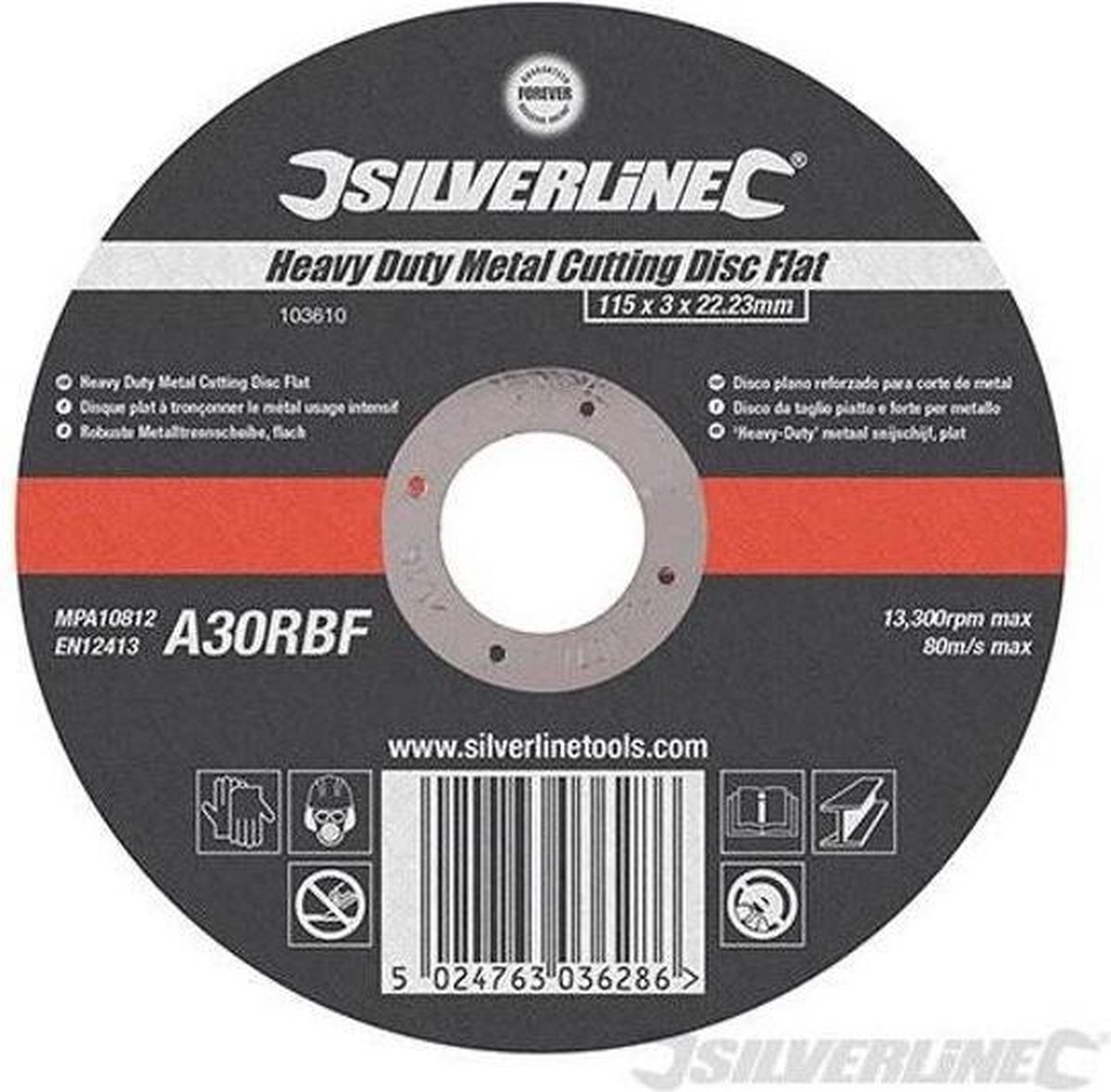 Silverline Metaal Snijschijf - Doorslijpschijf - Plat - Heavy Duty - Ø ...