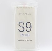 Hoesje Transprant Samsung Galaxy S9 Plus Hoesje - Dual TPU Case - 360 Graden Cover - 2 in 1 Cases ( Voor en Achter) Transparant