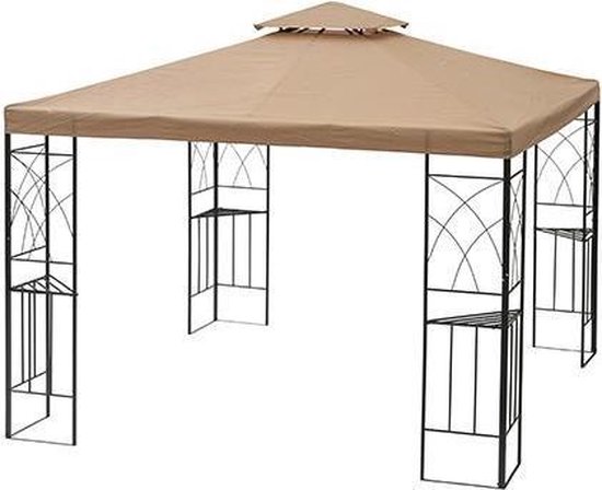 Design tent vierkant gemaakt van polyester en metaal in Kleur Beige |  bol.com