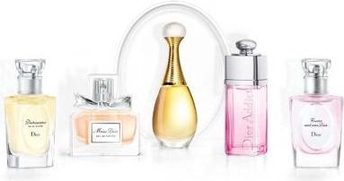 Exclusief uit Of anders Dior Mini's Giftset - Miss Dior + J'adore + Addict + Diorissimo + Forever  and Ever Dior | bol.com