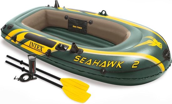 Negen huis leren Intex Seahawk Opblaasboot - 2 Personen - Groen | bol.com