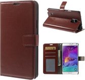 Cyclone wallet hoesje Samsung Galaxy Note 4 bruin