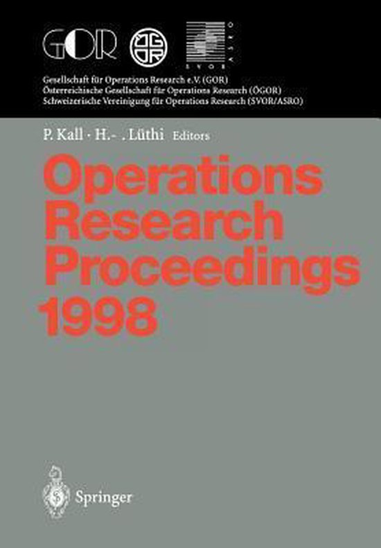 Operations Research Proceedings 1998 - cover