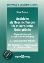 Anstriche als Beschichtungen für mineralische Untergründe