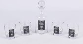 MaxxHome Whisky set - Karaf en 4 Glazen - 5 delig