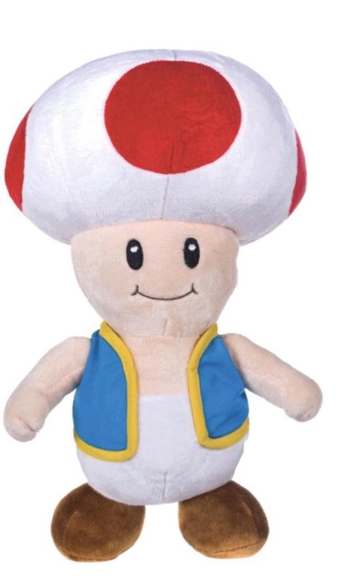 bol.com | Toad knuffel pluche 35 cm Super Mario Bros Nintendo