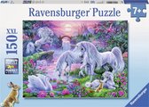 Ravensburger puzzel Eenhoorns in het avondrood - Legpuzzel - 150 stukjes