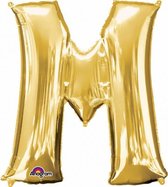 Letter M ballon goud 86 cm