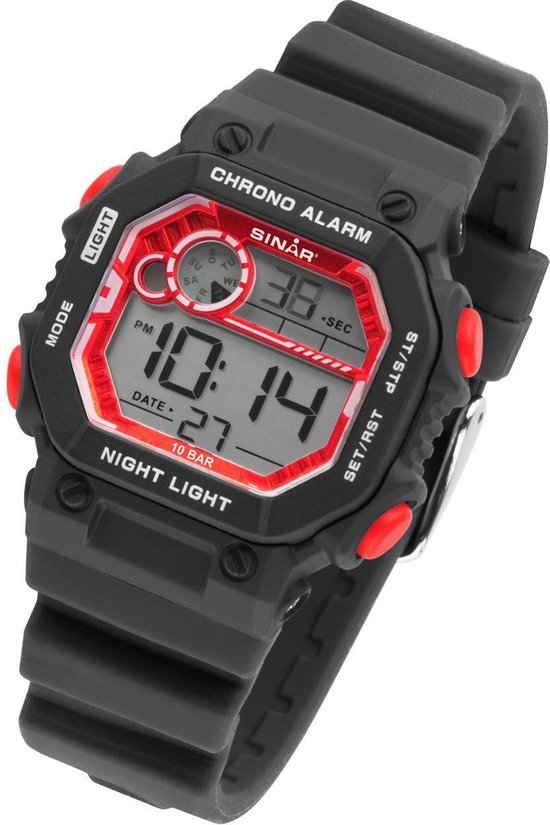 Sinar XE-55-1 digitaal horloge 35 bol mm | rood 100 zwart/ meter