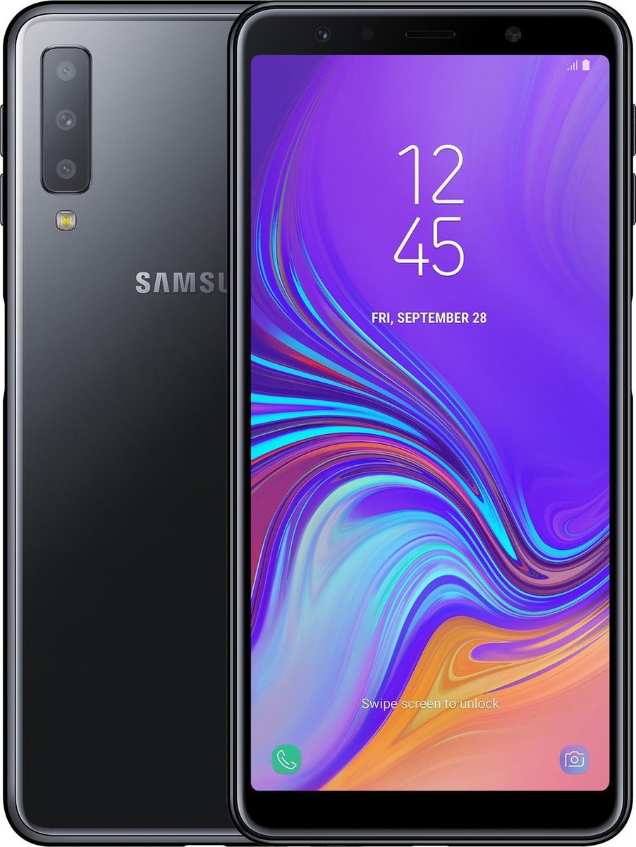Wat is er mis Over het algemeen uniek Samsung Galaxy A7 (2018) A750 Duos Black | bol.com