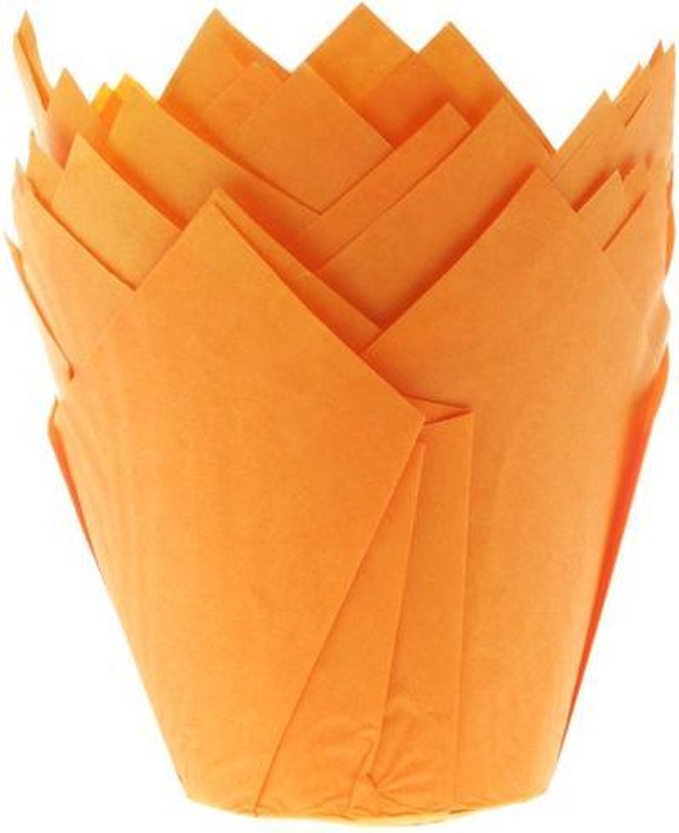 House of Marie Muffin Vormpjes Tulp Oranje pk/36