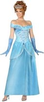 Blauwe prinsessen verkleed jurk voor dames - voordelig geprijsd XS/S (34-36)