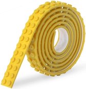 Sinji Play Stick & Brick - Flexibel Speelgoedtape - Lego Tape – Geschikt voor Lego City, Lego Creator, Lego Friends – Geel