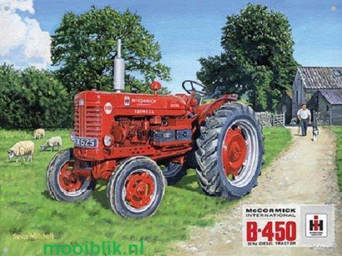 The Original Metal Sign Company. McCormick Farmall B450 Metalen wandbord 40 x 30 cm Zie Afbeelding