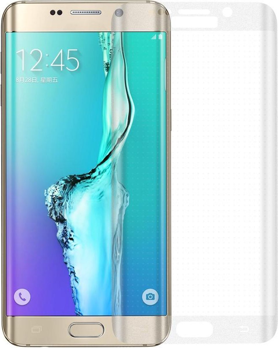0.3mm Tempered Glass Gehard Glas Glazen Harde Screenprotector Curved Shield Samsung Galaxy S6 edge+ Plus G928 Complete Covering - Transparant