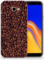 Geschikt voor Samsung Galaxy J4 Plus (2018) TPU Siliconen Hoesje Koffiebonen