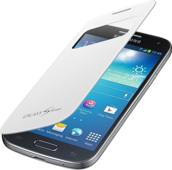 Woordvoerder invoegen Contract Samsung i9195 Galaxy S4 Mini S-View Hoesje Wit | bol.com