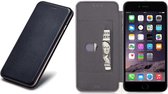 Apple iPhone 6 / 6s - Lederen Wallet Hoesje Zwart met Siliconen Houder - Portemonee Hoesje - Book Case - Flip Cover - Klap - 360 beschermend Telefoonhoesje