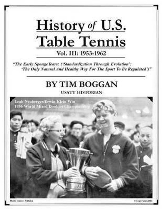 History of U.S. Table Tennis- History of U.S. Table Tennis V ... - cover