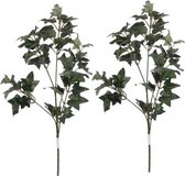 2x Groene Hedera/klimop kunsttakken kunstplanten 55 cm - Kunstplanten/kunsttakken - Kunstbloemen boeketten
