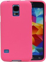 Roze Zand TPU back case cover hoesje voor Samsung Galaxy S5