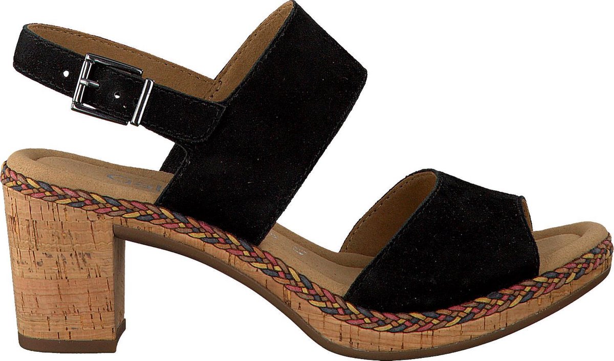 Gabor Dames Sandalen 777 - Zwart - Maat 42,5 | bol.com