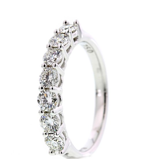 JBA Jewels R5338FMW014, 18 karaat witgouden Rivière ring met diamant |  bol.com