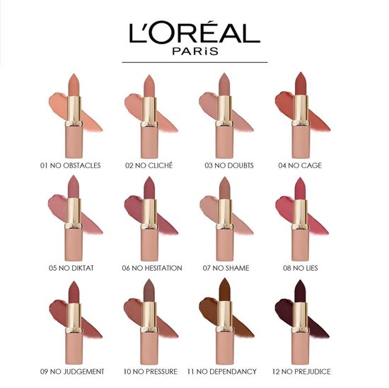 L’Oréal Paris Color Riche Free the Nudes Lipstick - Nude Matte - 08 No Lies - Roze - 3,9 gr