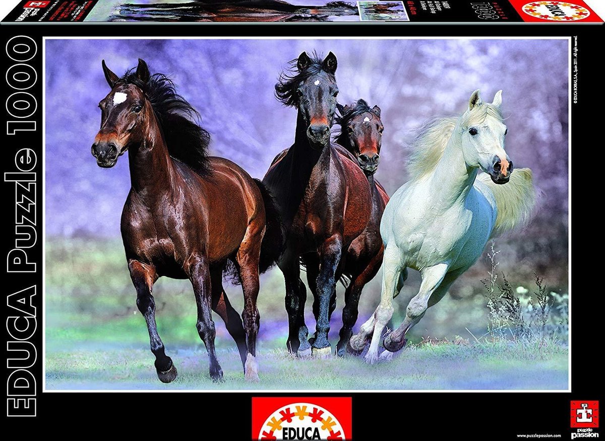 Legpuzzel - 1000 Stukjes - In Galop - Educa Puzzel
