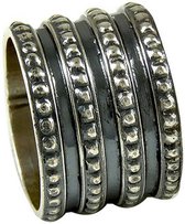 Hangemaakte Zilveren Exclusieve ring | 925 zilver | Damesring | Herenring | 17,25 mm. Maat 54