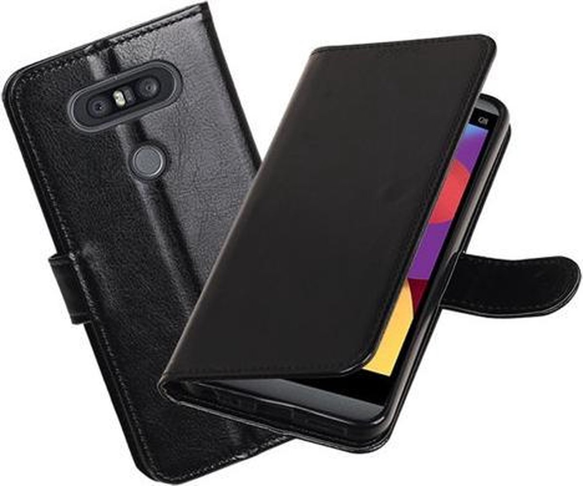 BestCases - Zwart Portemonnee booktype hoesje LG Q8