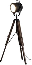 Vloerlamp Tripod vintage op houten statief