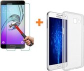 Samsung Galaxy A3 2016 Ultra Dunne TPU silicone case hoesje Met Gratis Tempered glass Screenprotector