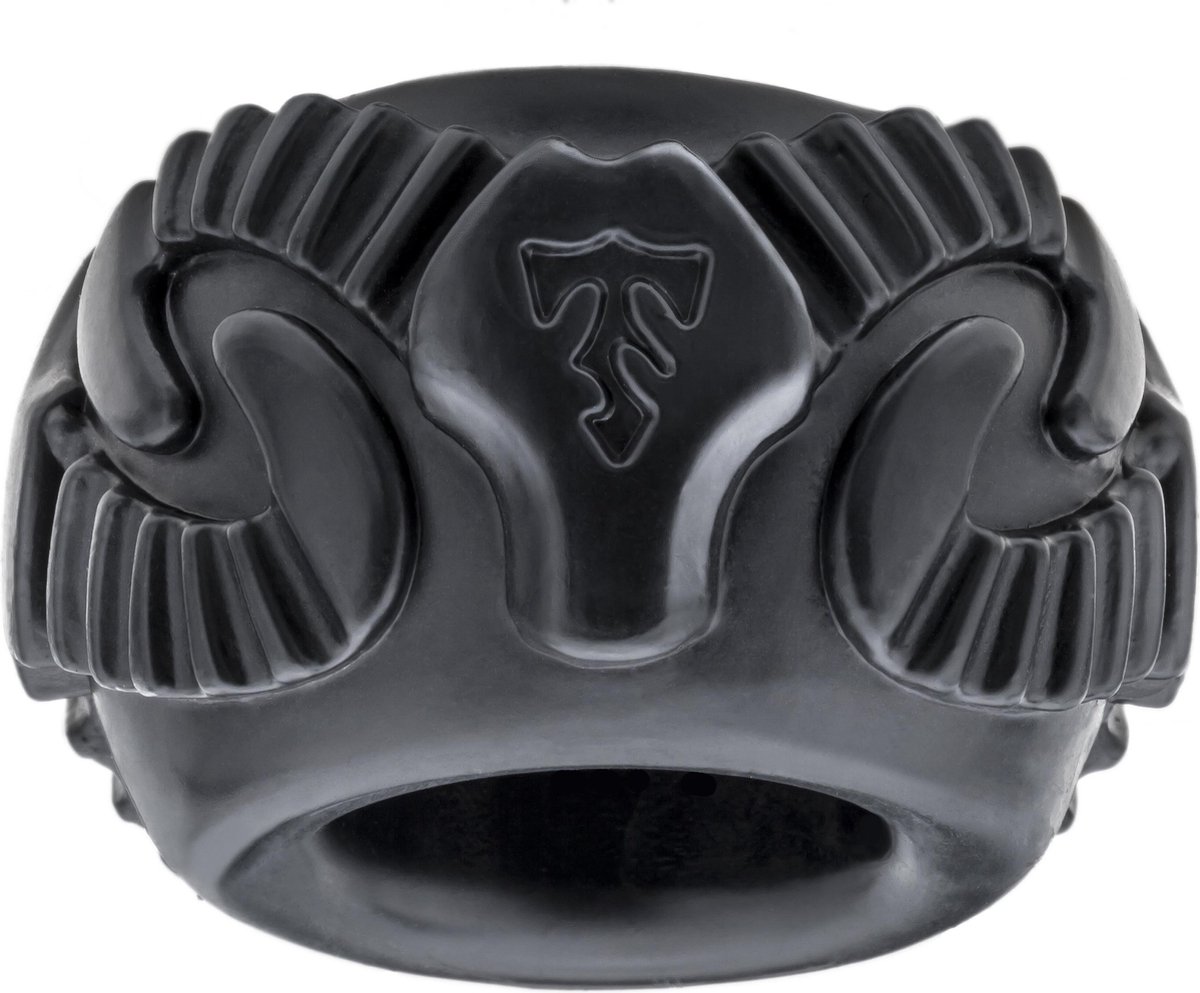 Perfect Fit cockring Tribal Son Ram Cockring - Zwart