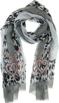 Lange zomersjaal Unchain my Heart, Licht grijs YL6206