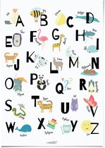 ABC Alfabet poster nederlands voor kinderkamer 30x40 cm