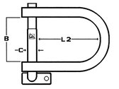D-sluiting rvs sleutel plaatmodel