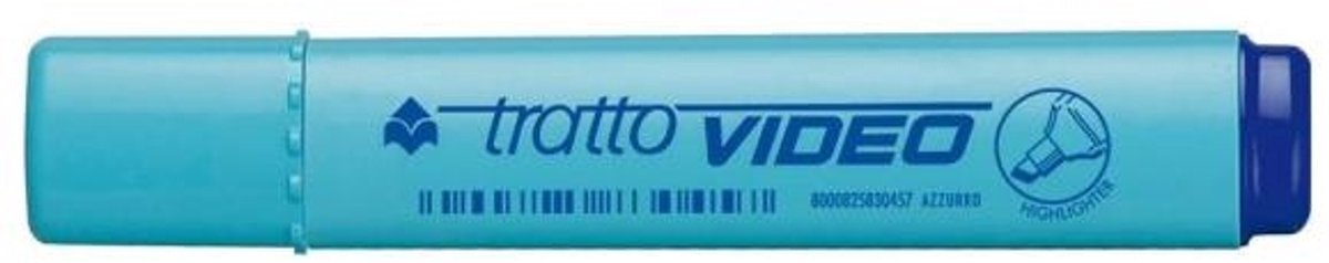 Tratto Video markeerstift 12 stuk(s) Beitelvormige punt Blauw