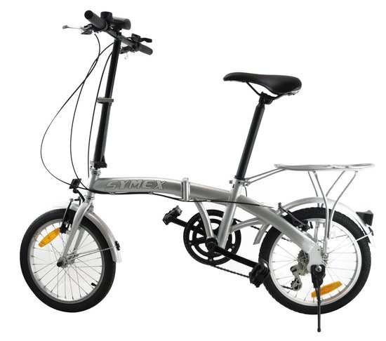 Gewoon Modieus Kip Plooibare fiets 16'' staal model 6 SHIMANO snelheden - Full accessoires |  bol.com