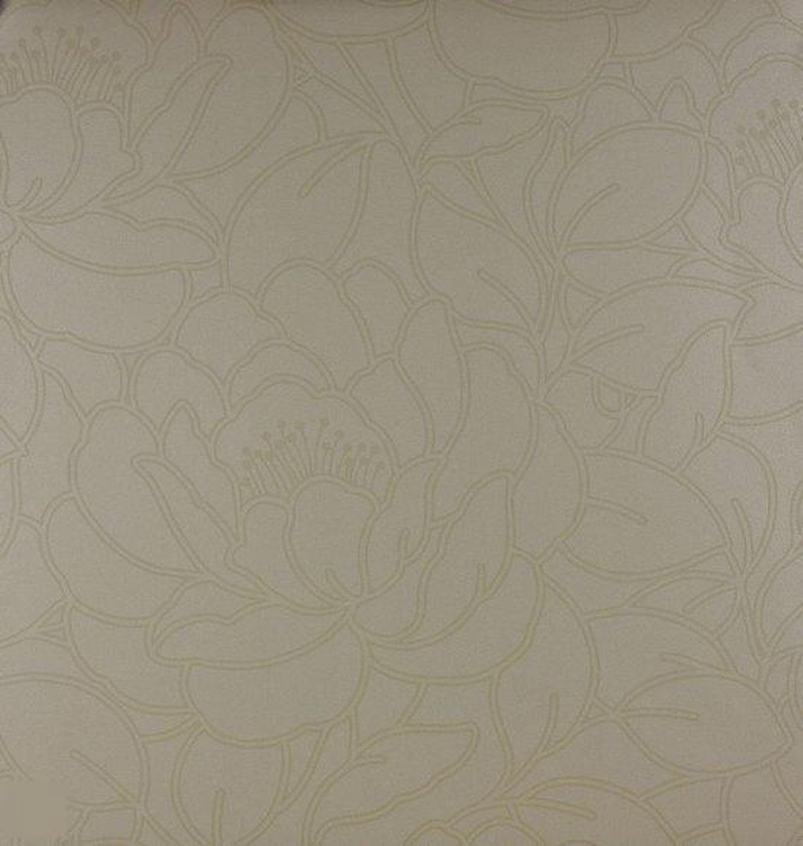 Dutch Wallcoverings Papierbehang - Bloem - Crème
